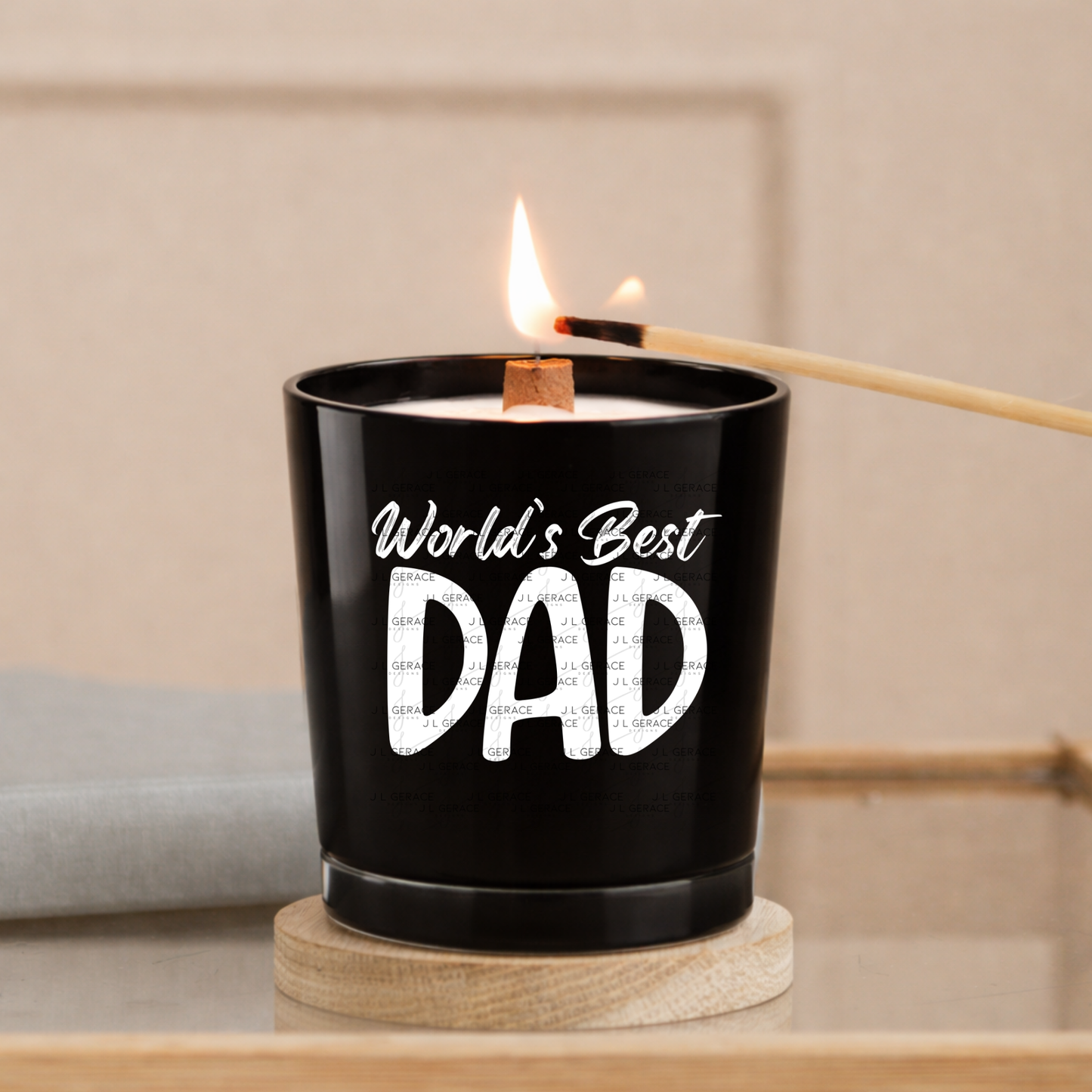World’s Best Dad PNG – White Minimalist Typography Design for Father’s Day