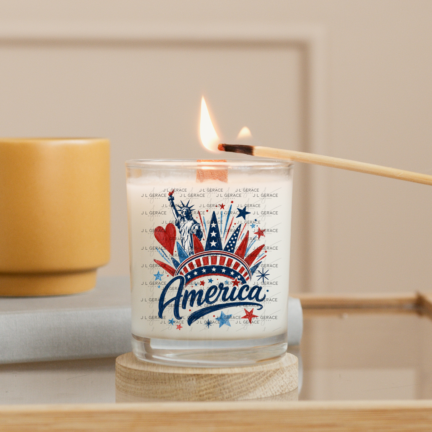 America Statue Liberty Fireworks Patriotic PNG Design
