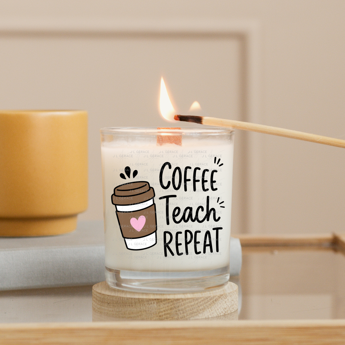 Coffee Teach Repeat PNG Sublimation Design Teacher Appreciation Digital Download