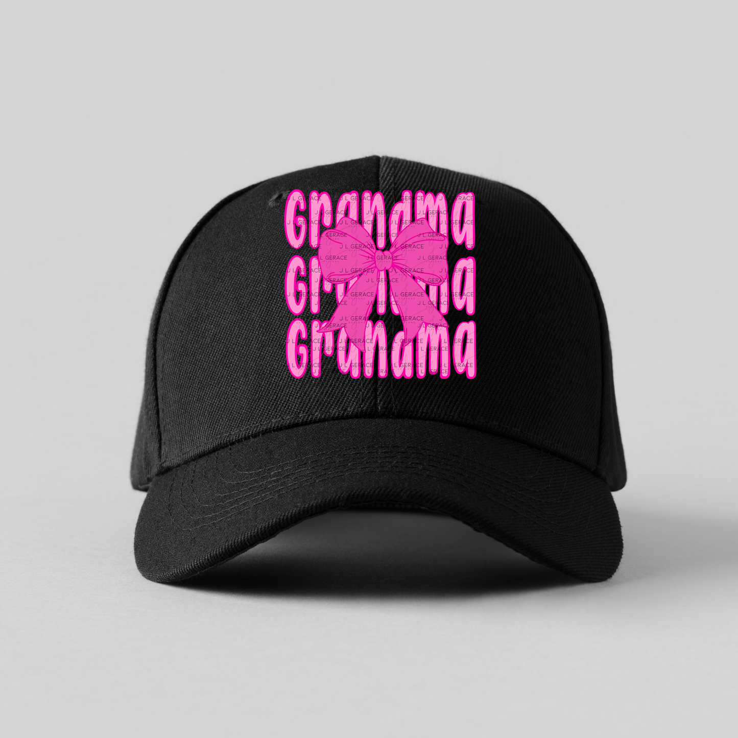 Grandma PNG – Pink Bow Layered Name Sublimation Design