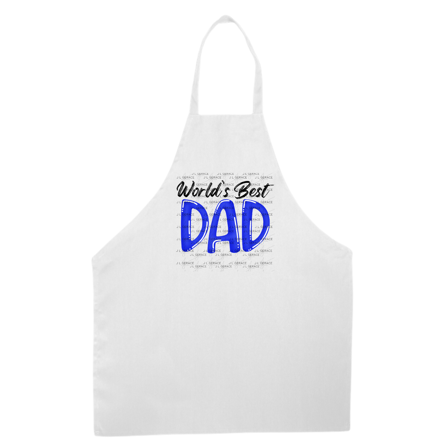 World’s Best Dad PNG – Blue Glossy Typography Design for Father’s Day