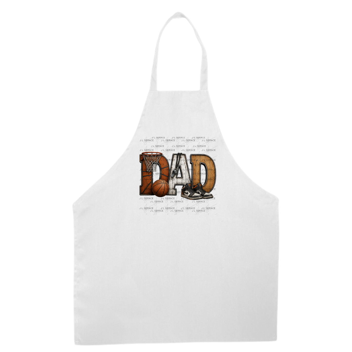 Dad PNG – Basketball Hoop Life Design with Ball Sneakers and Whistle