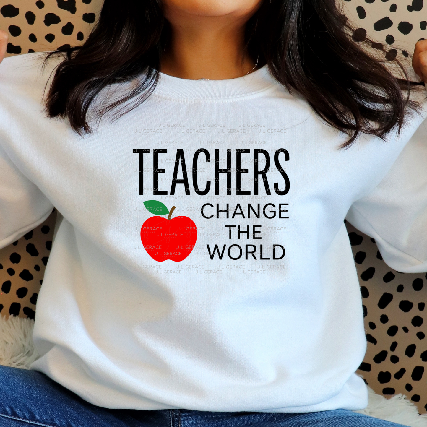 Teachers Change The World Apple PNG Digital Download