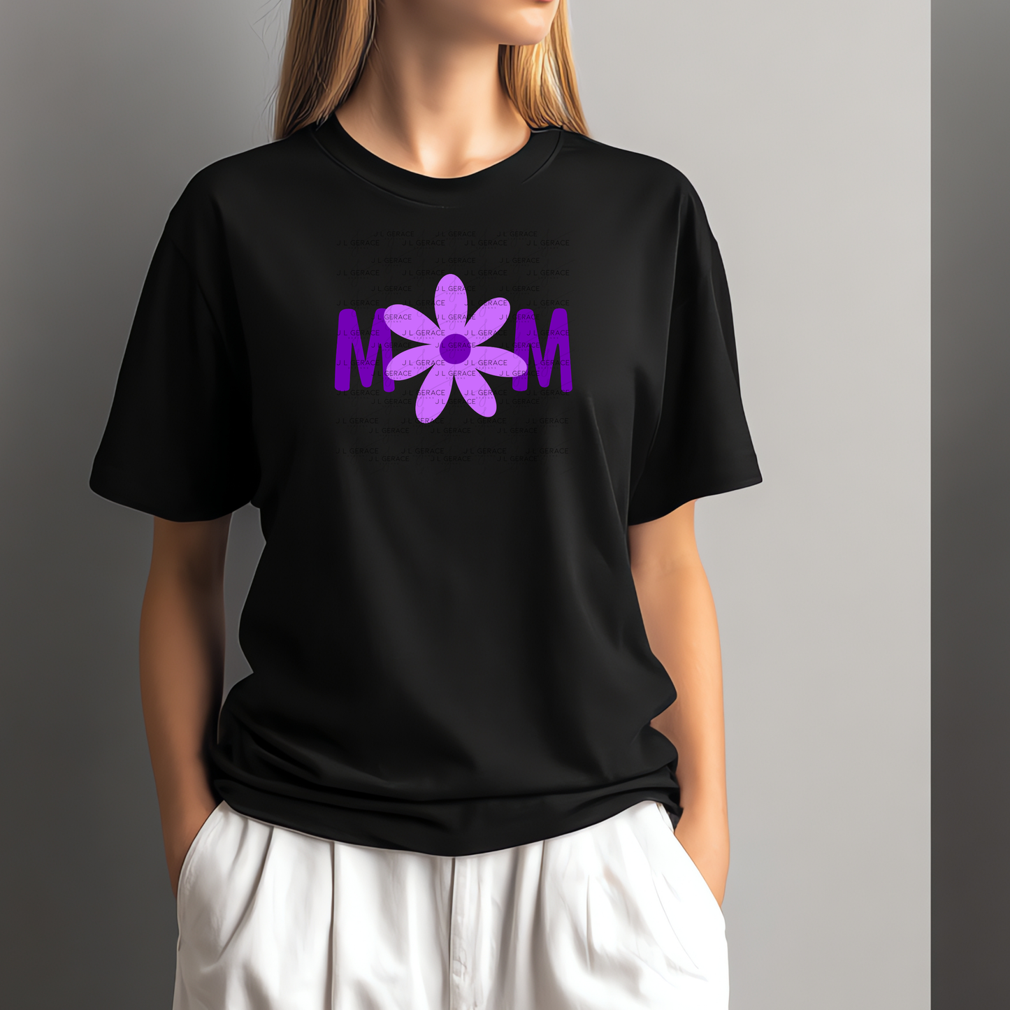 Mom Flower PNG Clipart Sublimation PNG Mothers Day Purple Daisy Design