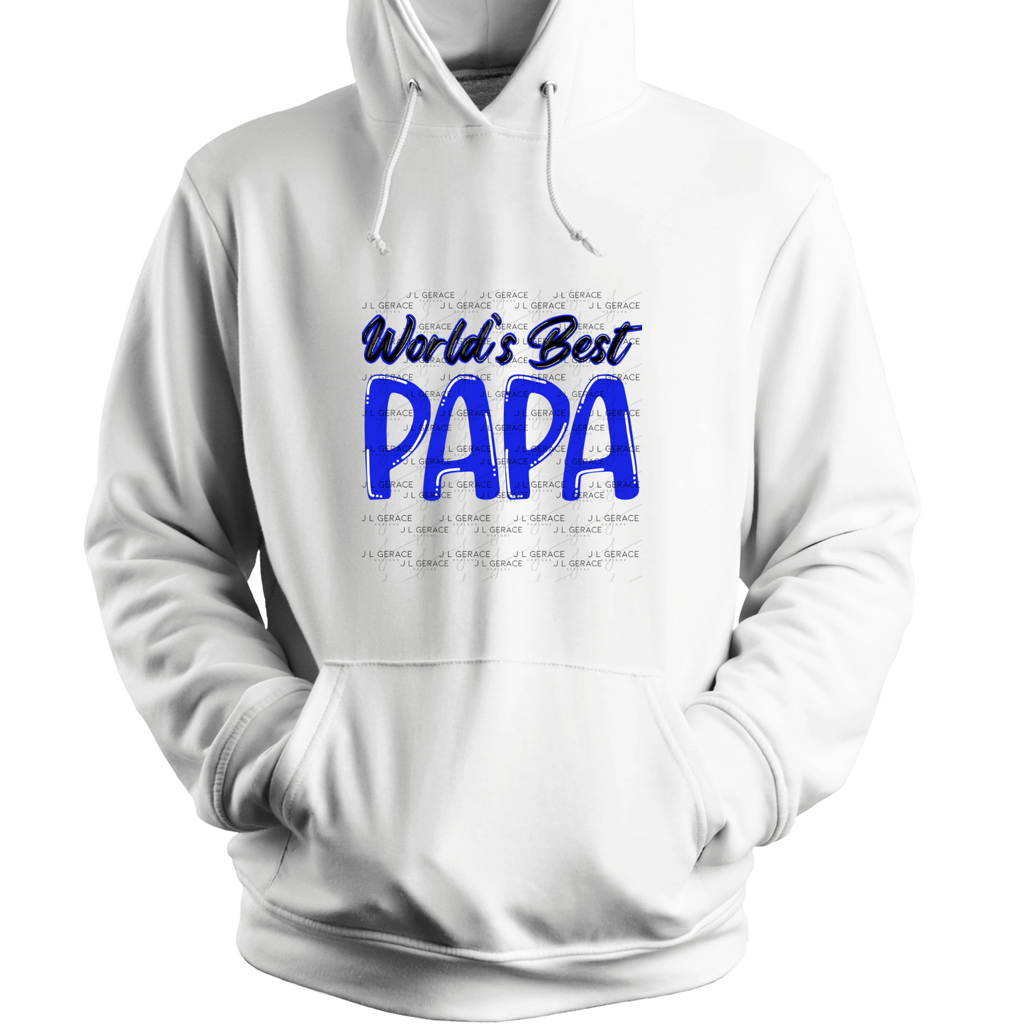World’s Best Papa PNG – Blue Glossy Typography Design
