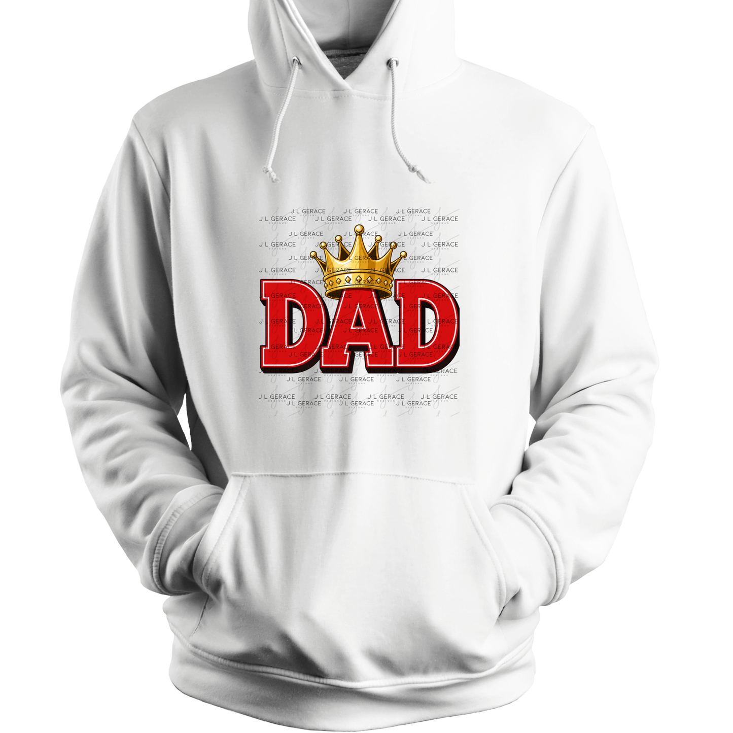 Dad PNG – Red King Crown Typography Sublimation Design