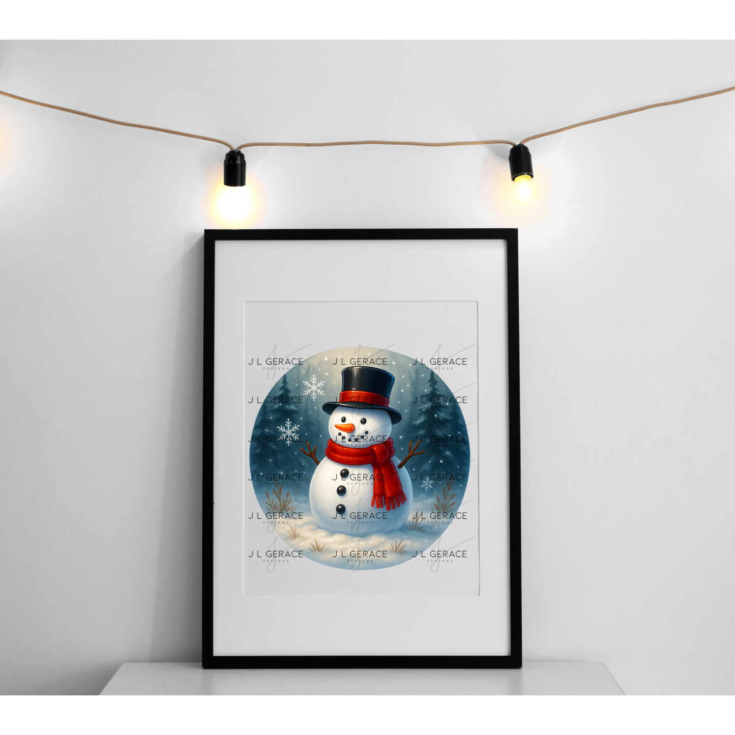 Classic Snowman PNG – Winter Snowman Clipart with Top Hat & Red Scarf