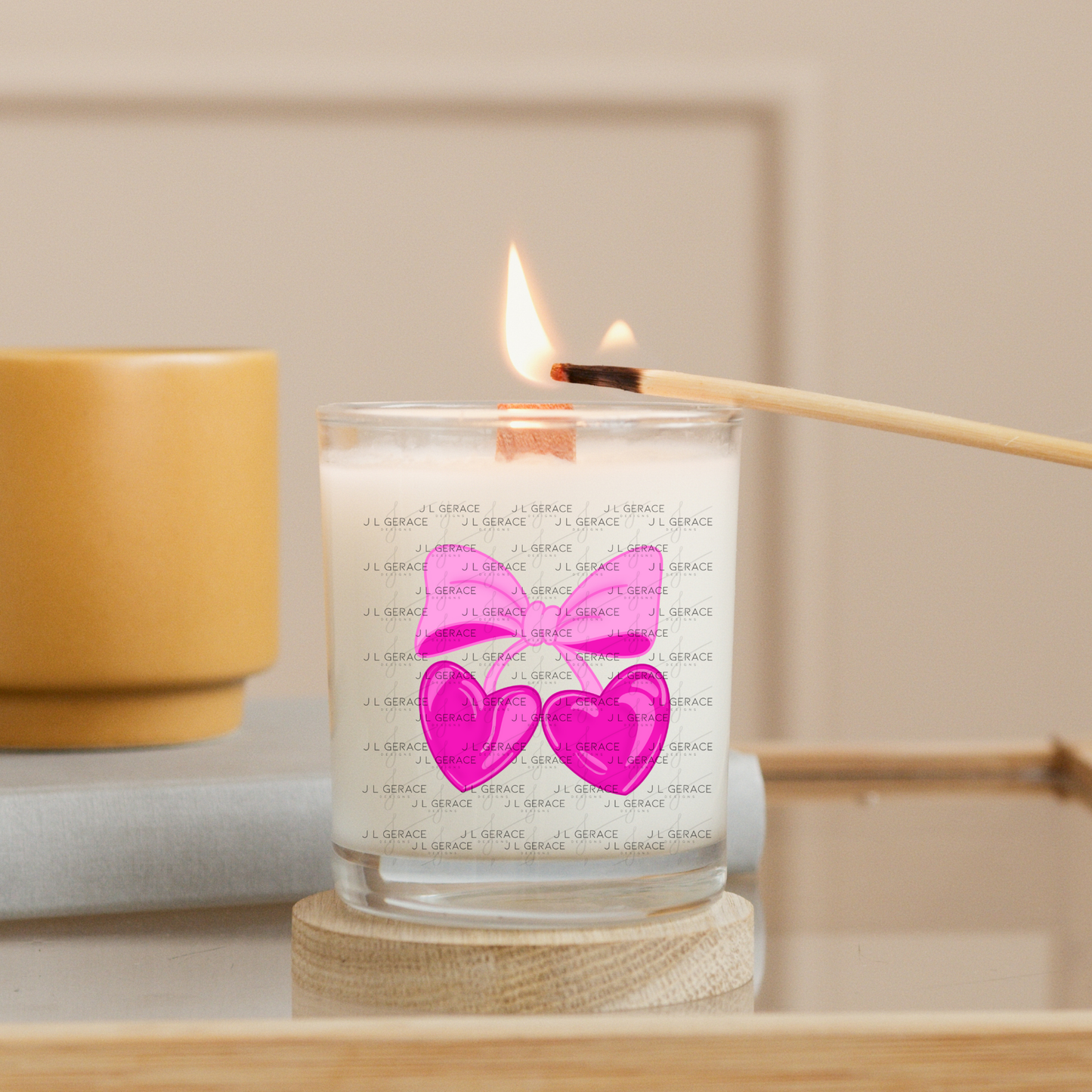 Pink Heart Cherries PNG – Cute Bow Cherry Clipart Design
