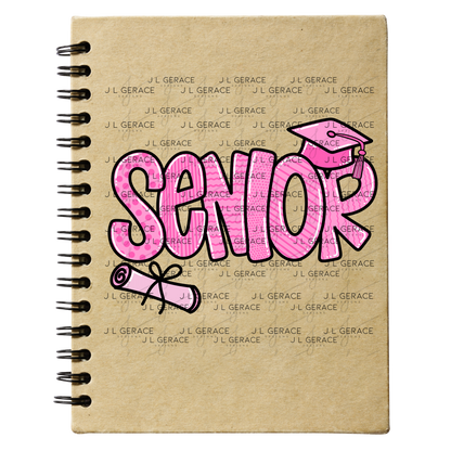 Senior PNG – Pink Pattern Graduation Sublimation Design