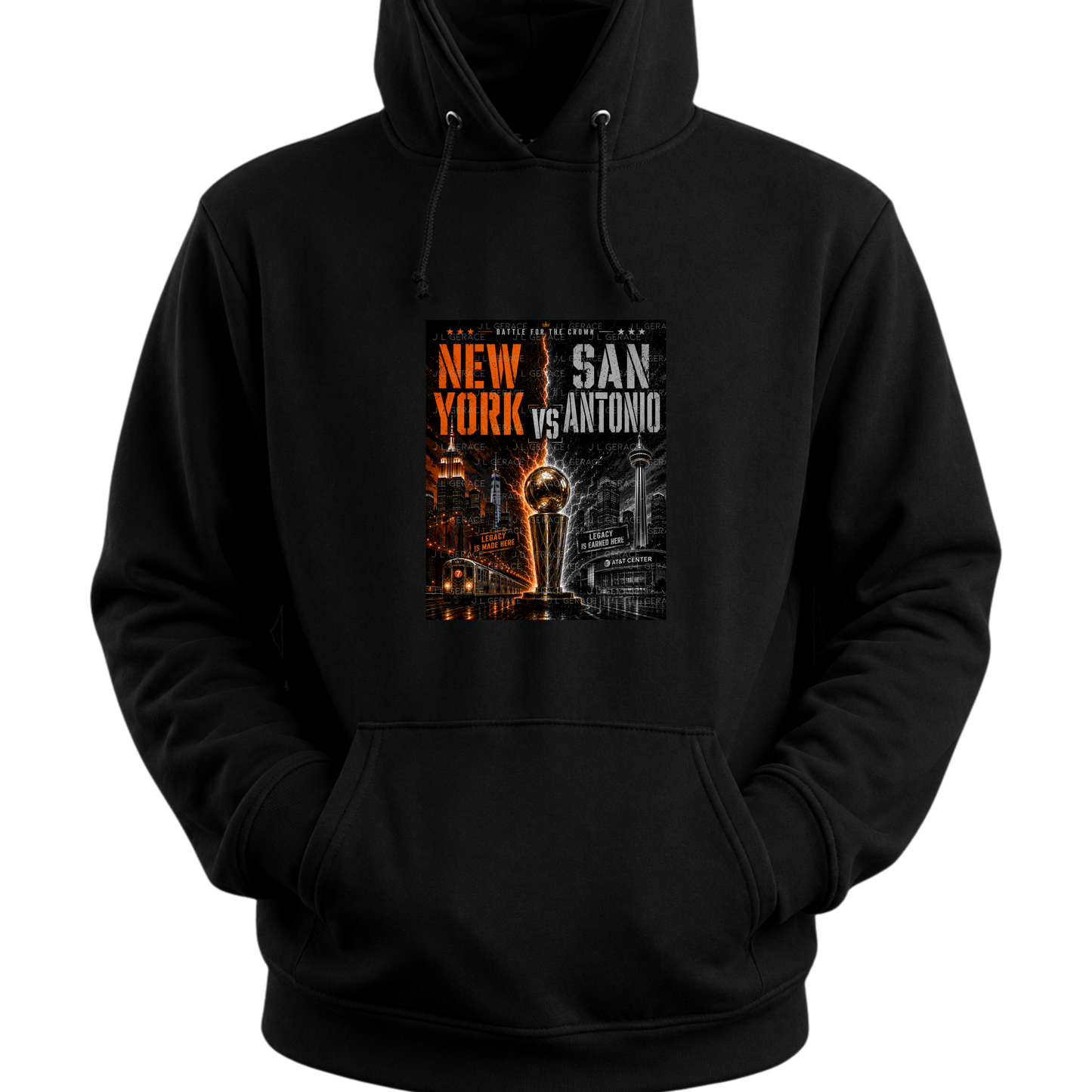 New York vs San Antonio Basketball Finals PNG Design