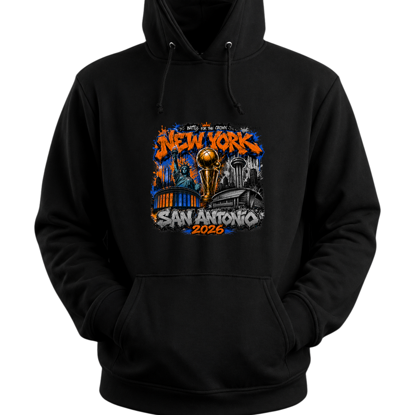 New York vs San Antonio Finals 2026 Graffiti PNG Design