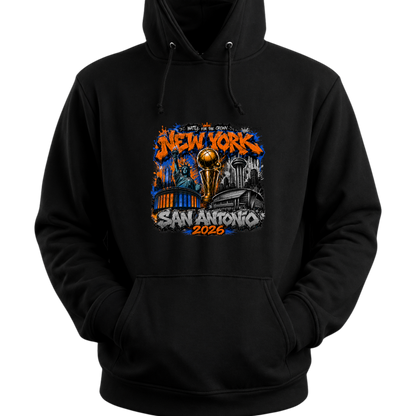 New York vs San Antonio Finals 2026 Graffiti PNG Design
