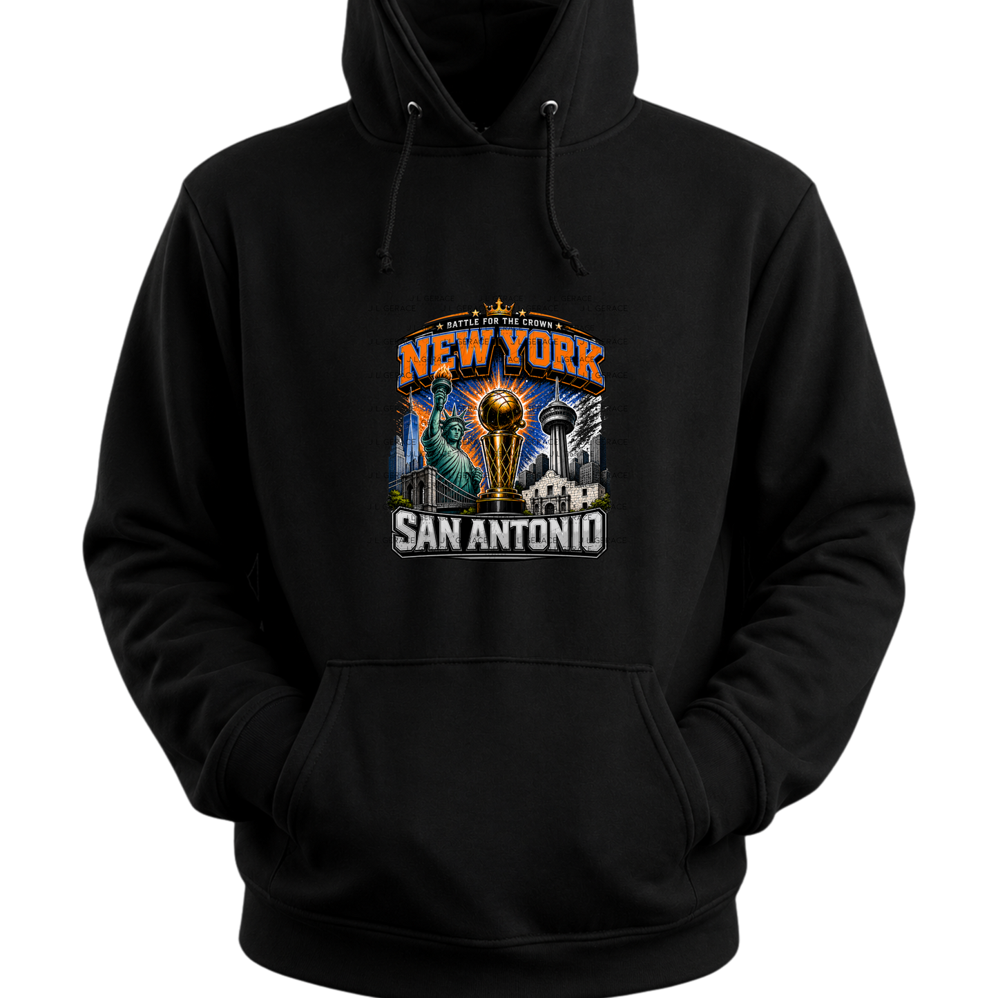 New York San Antonio Championship Trophy Basketball PNG Design