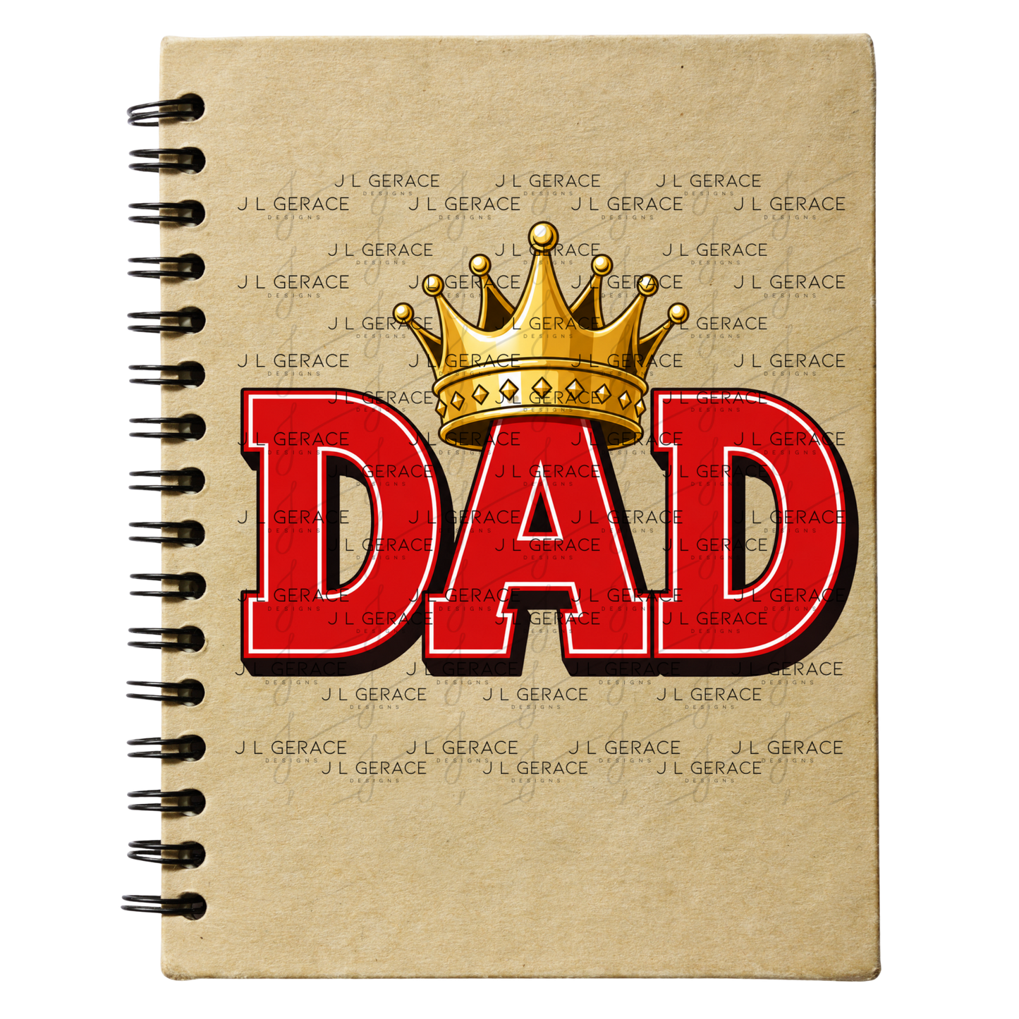 Dad PNG – Red King Crown Typography Sublimation Design