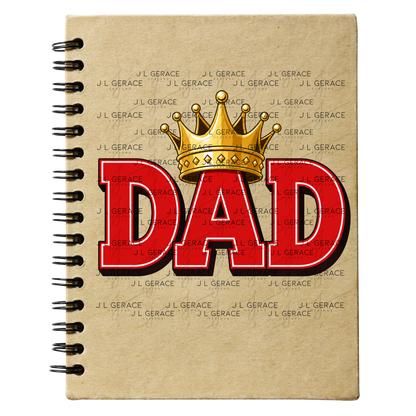 Dad PNG – Red King Crown Typography Sublimation Design