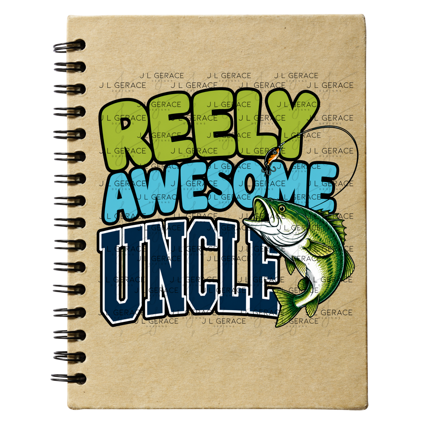 Reely Awesome Uncle PNG – Bass Fishing Sublimation Design