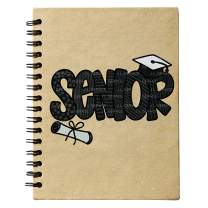 Senior PNG – Pattern Letter Graduation Sublimation Design