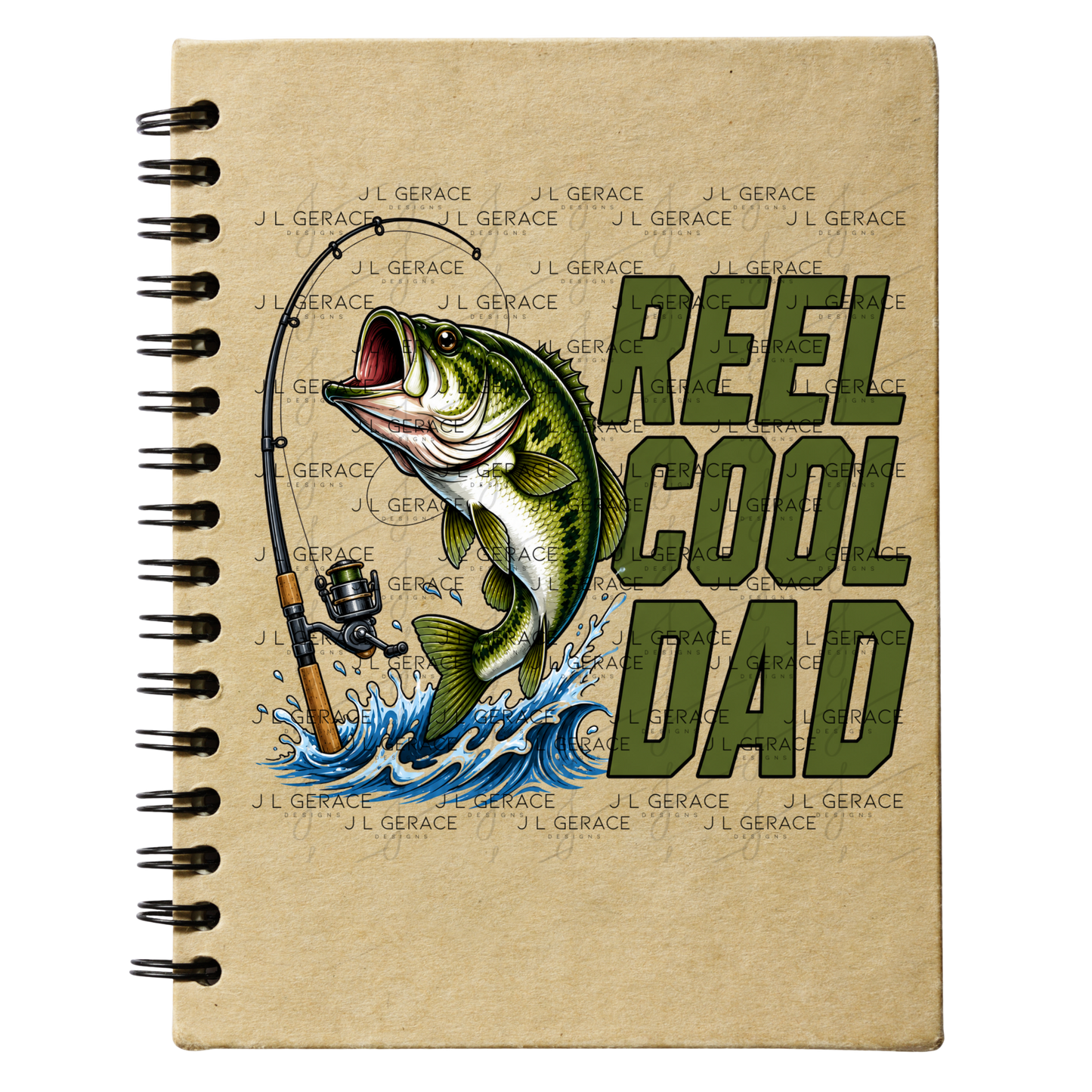 Reel Cool Dad PNG – Bass Fishing Sublimation Design