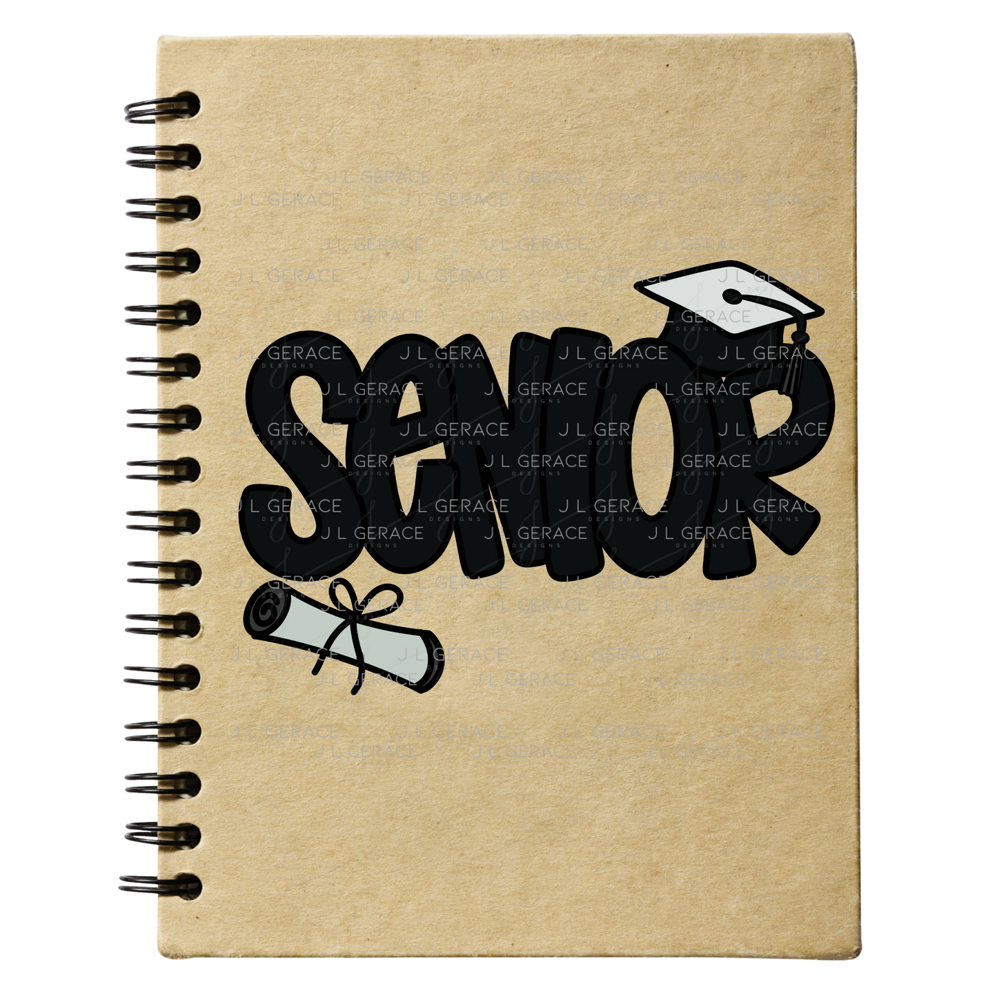 Senior PNG – Graduation Cap and Diploma Sublimation Design