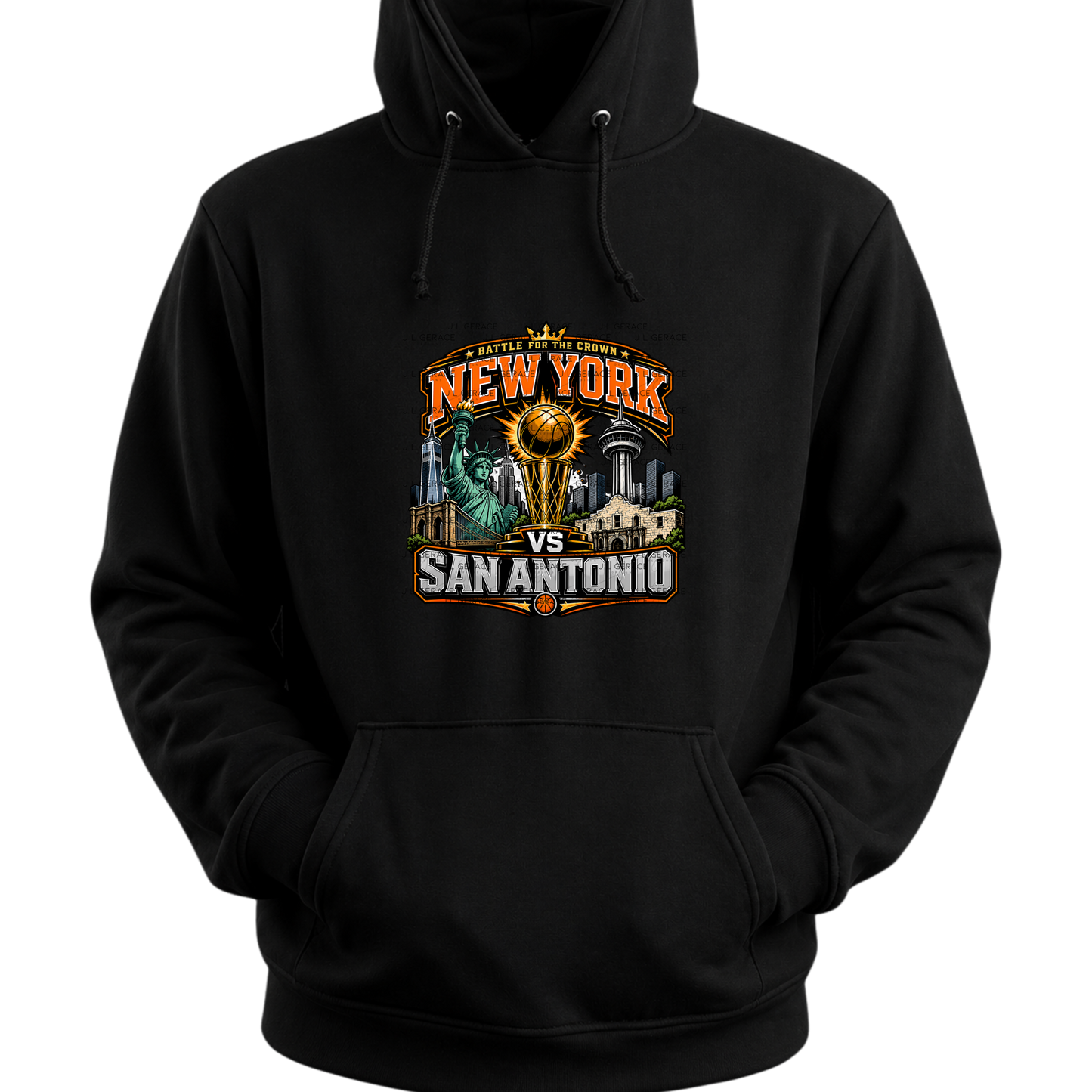 New York vs San Antonio Basketball Trophy PNG Design