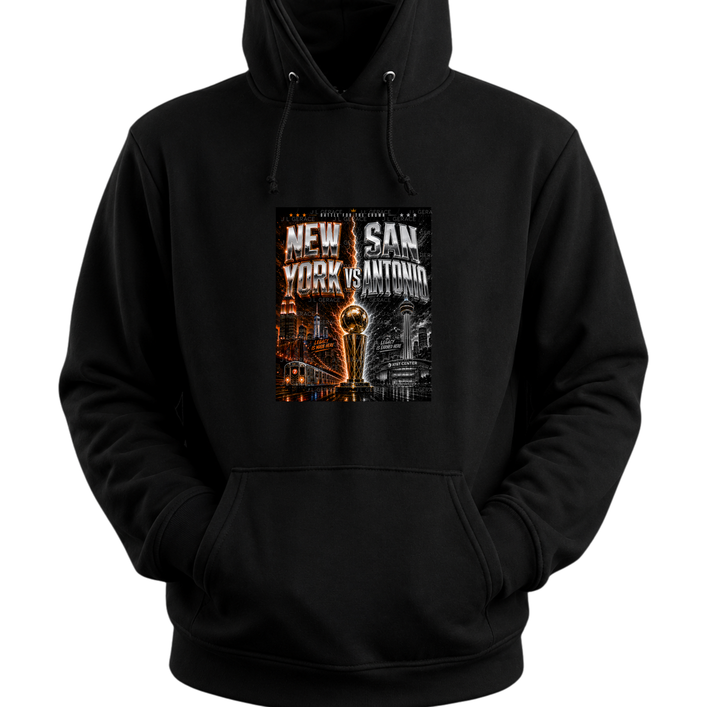 Chrome New York vs San Antonio Basketball Finals PNG Design