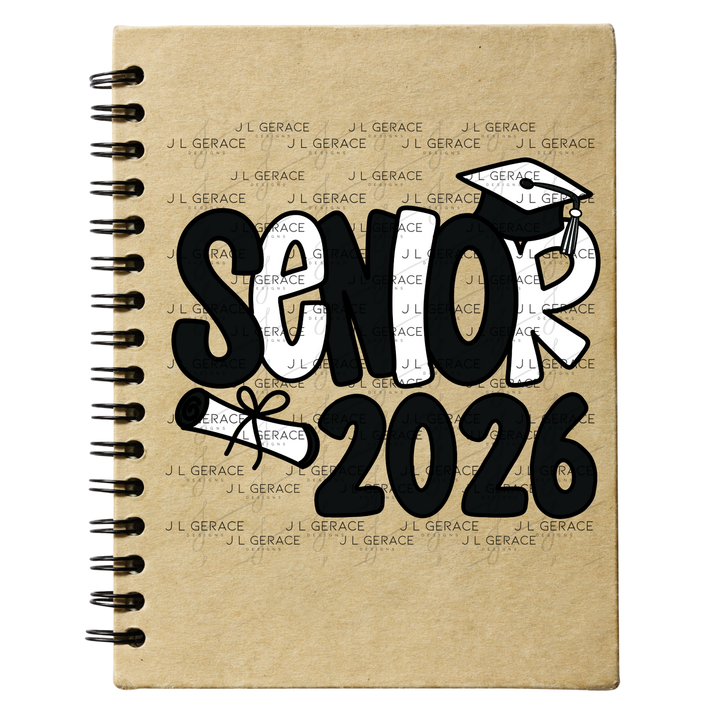 Senior 2026 PNG – Graduation Cap and Diploma Sublimation Design