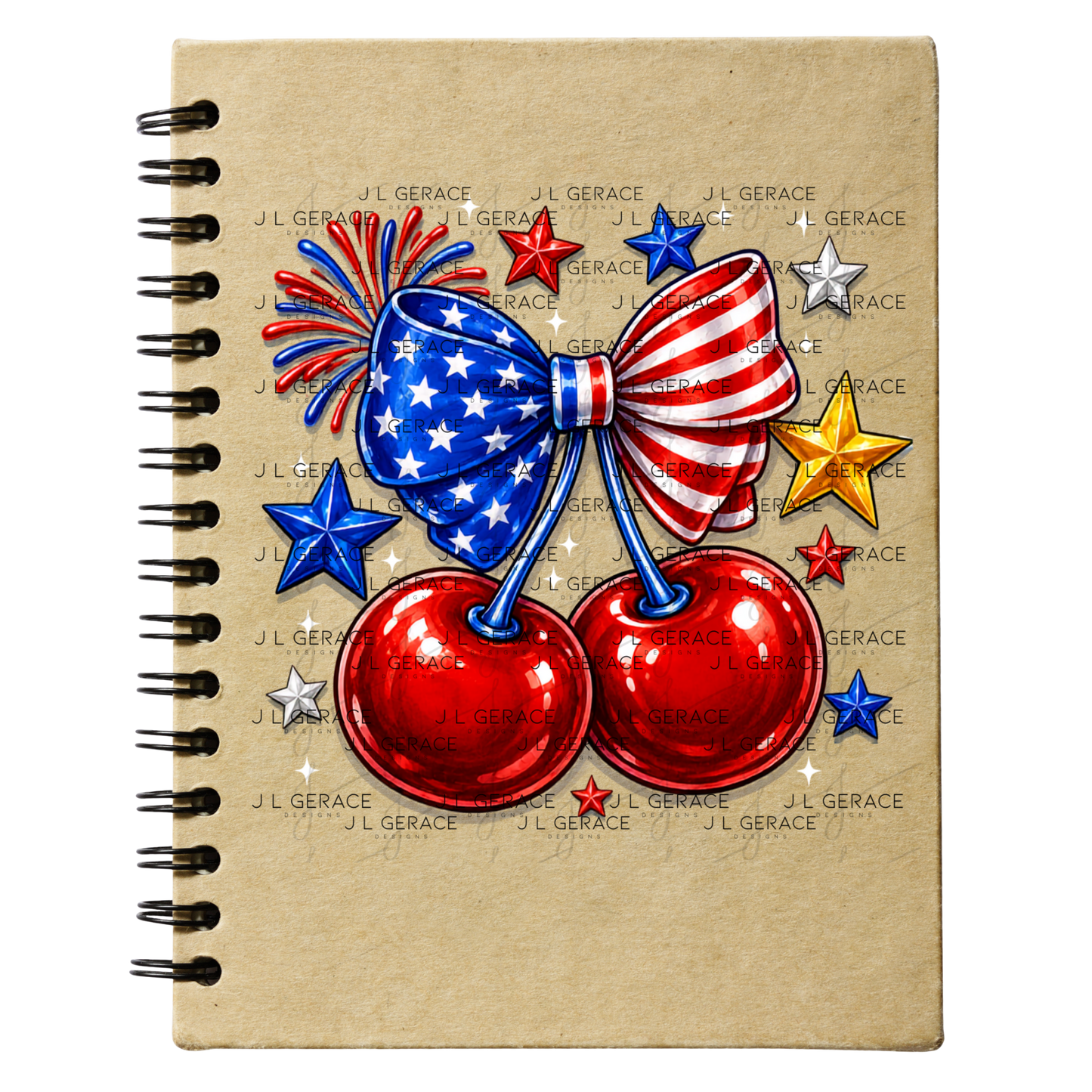 Patriotic Cherry Bow PNG