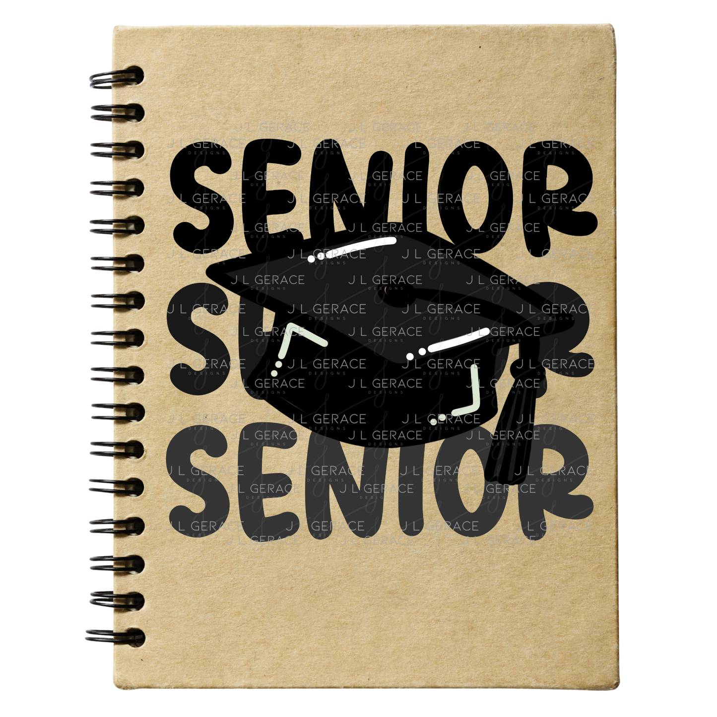 Senior PNG – Black Graduation Cap Lettering Design