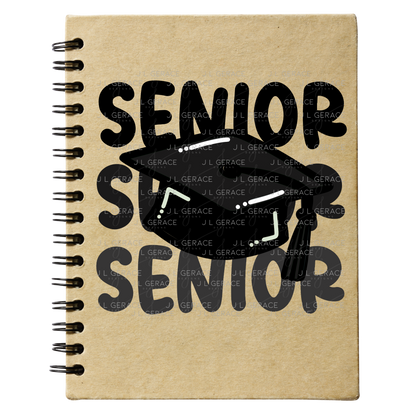 Senior PNG – Black Graduation Cap Lettering Design
