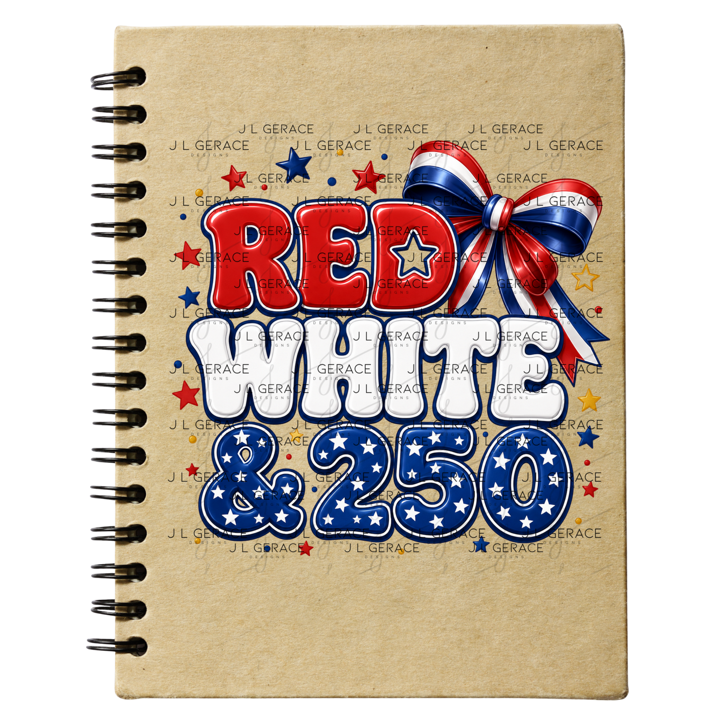 Red White & 250 Patriotic PNG Design