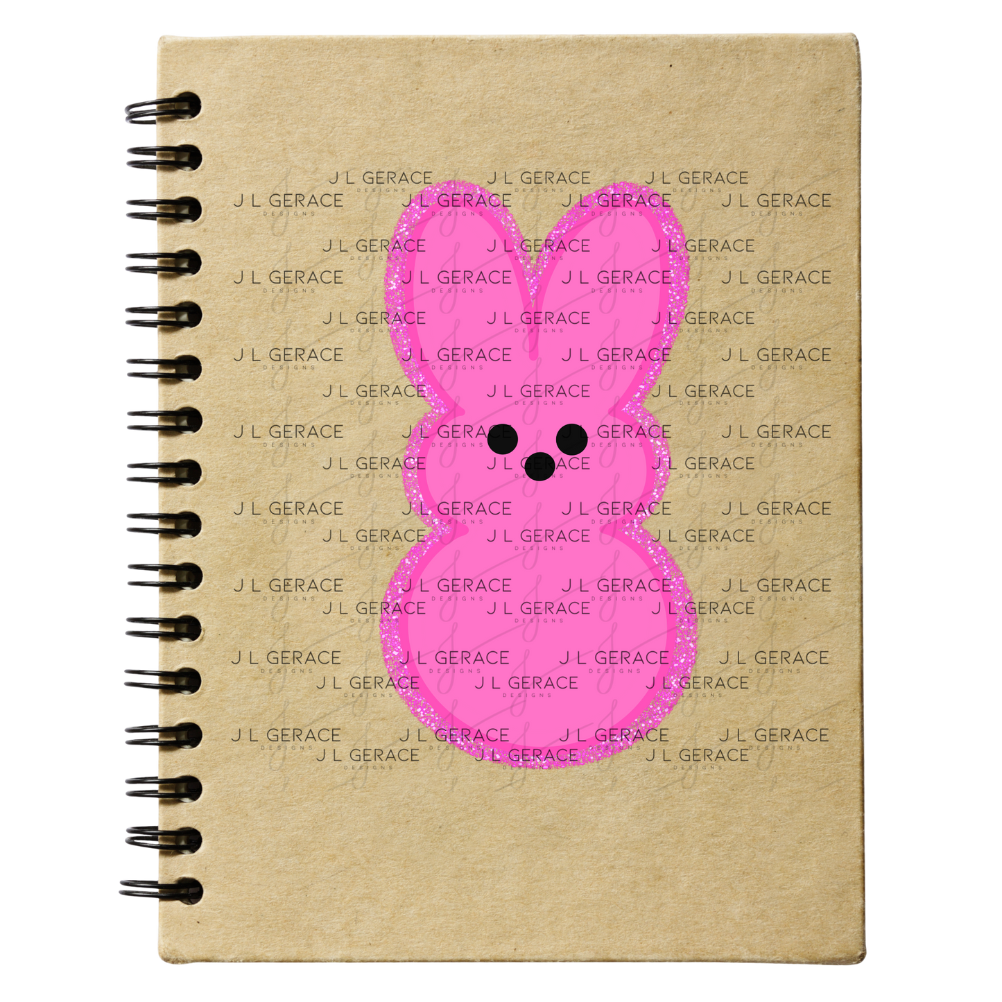 Pink Glitter Bunny Peep Easter Clipart Sublimation PNG
