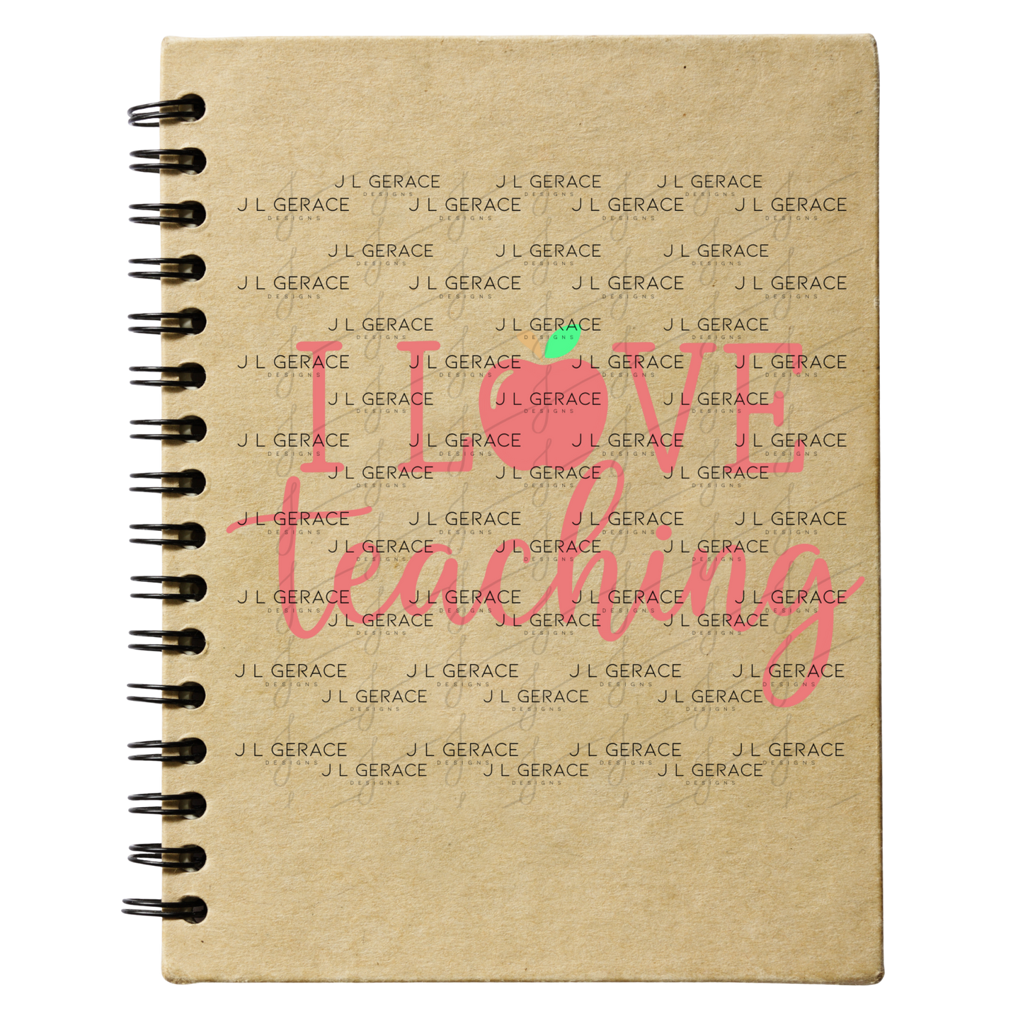 I Love Teaching Apple Teacher Colorful PNG