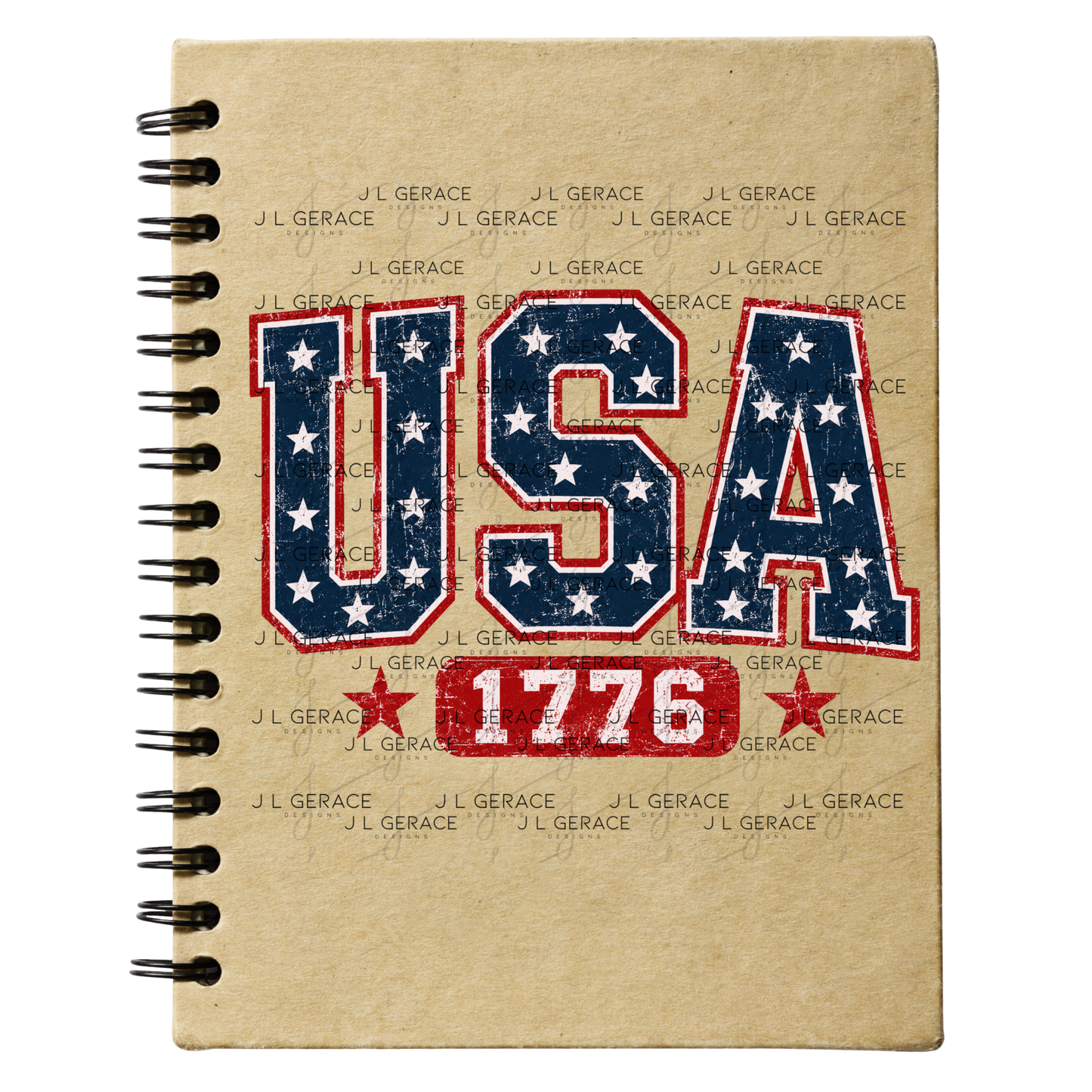 USA 1776 Distressed Patriotic PNG Design