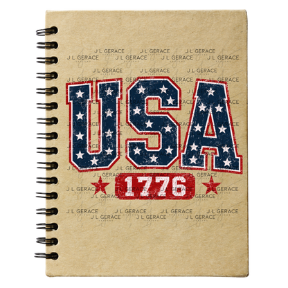 USA 1776 Distressed Patriotic PNG Design