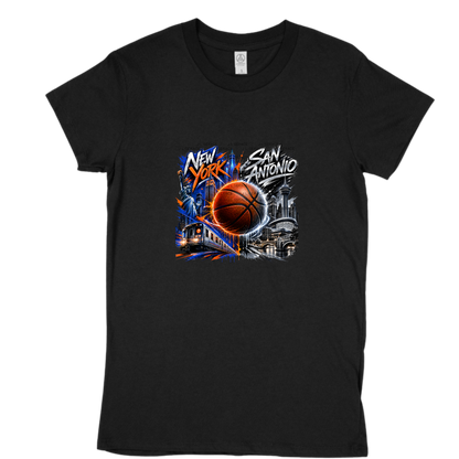 New York vs San Antonio Graffiti Basketball PNG Design