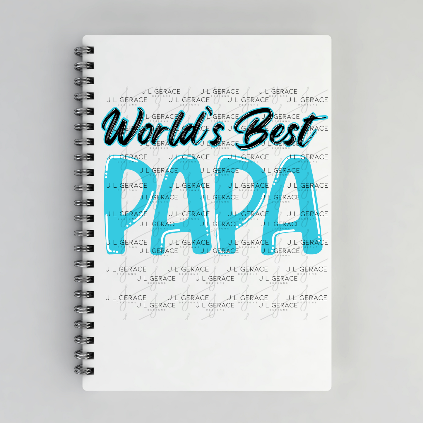 World’s Best Papa PNG – Teal Glossy Typography Design
