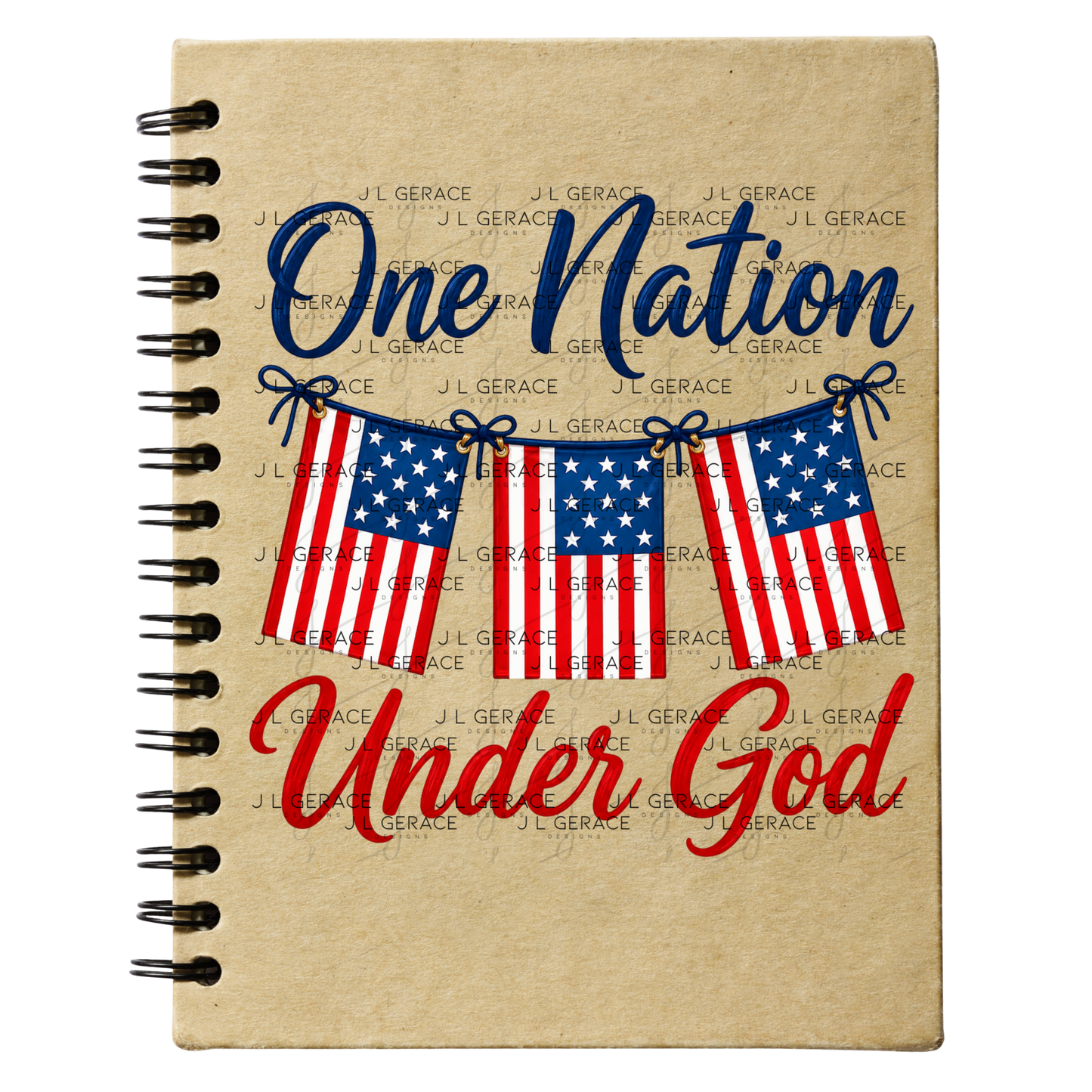 One Nation Under God Patriotic PNG Design