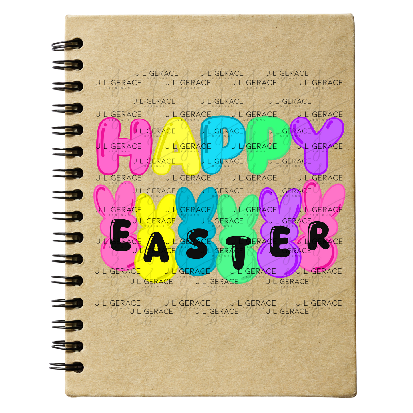 Happy Easter Bunny Clipart Sublimation PNG Peeps Bunny Letter Design