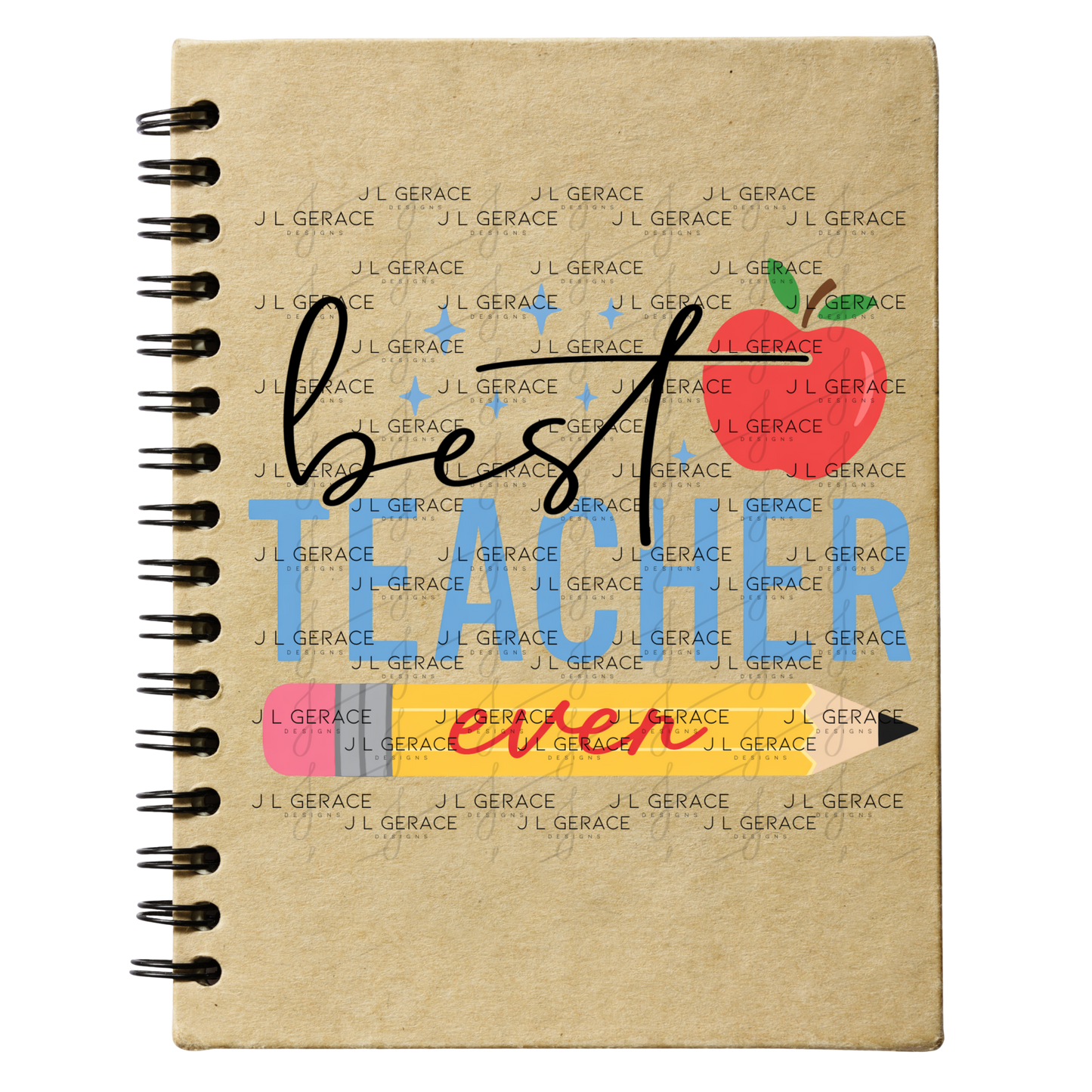 Best Teacher Ever PNG – Pencil and Apple Teacher Appreciation Design