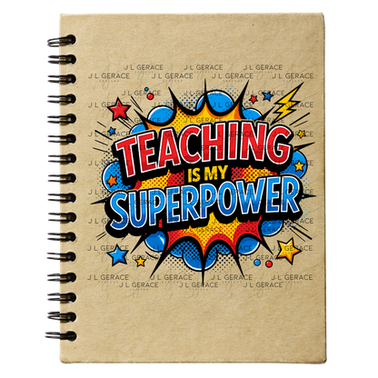 Teaching Is My Superpower - Red Blue Yellow PNG Digital Download