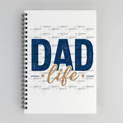Dad Life PNG – Blue Vintage Typography Sublimation Design