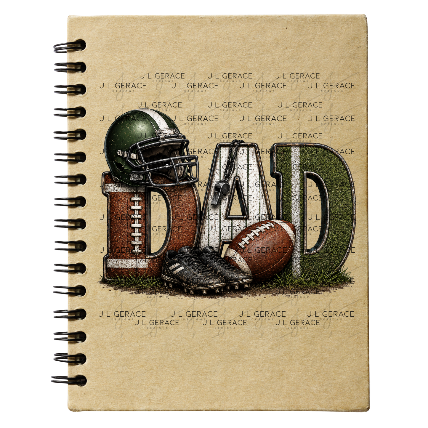 Dad PNG – Football Sports Design with Helmet Cleats and Ball