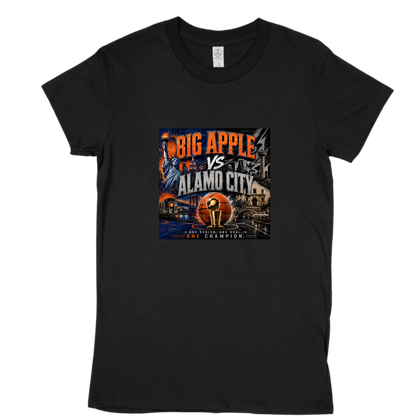 Big Apple vs Alamo City Basketball Championship PNG Design