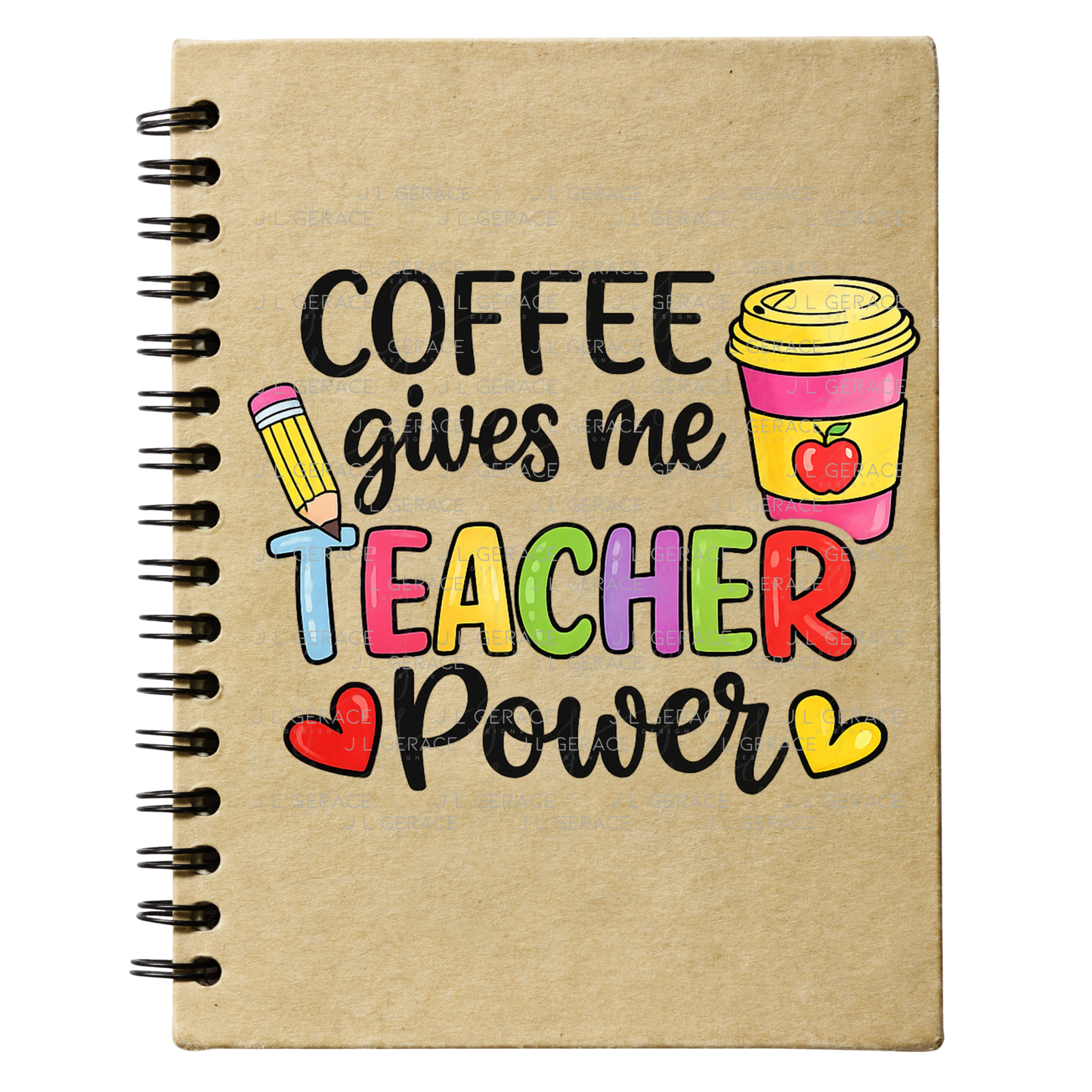 Coffee Gives Me Teacher Power PNG Sublimation Design Teacher Appreciation Digital Download