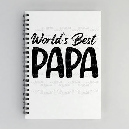World’s Best Papa PNG – Black Minimalist Typography Design