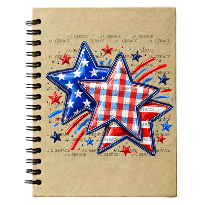 Patriotic Stars Fireworks PNG Design