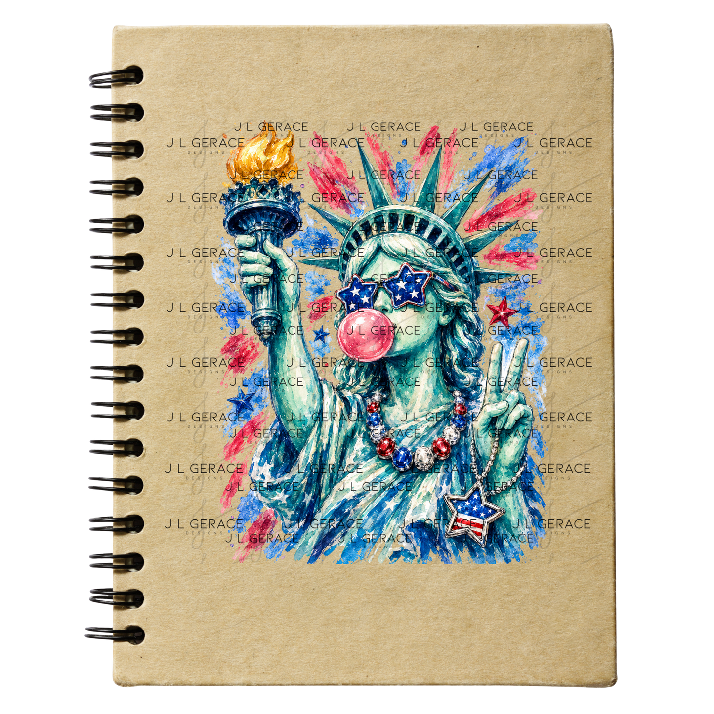 Liberty Statue Bubblegum Patriotic PNG Design