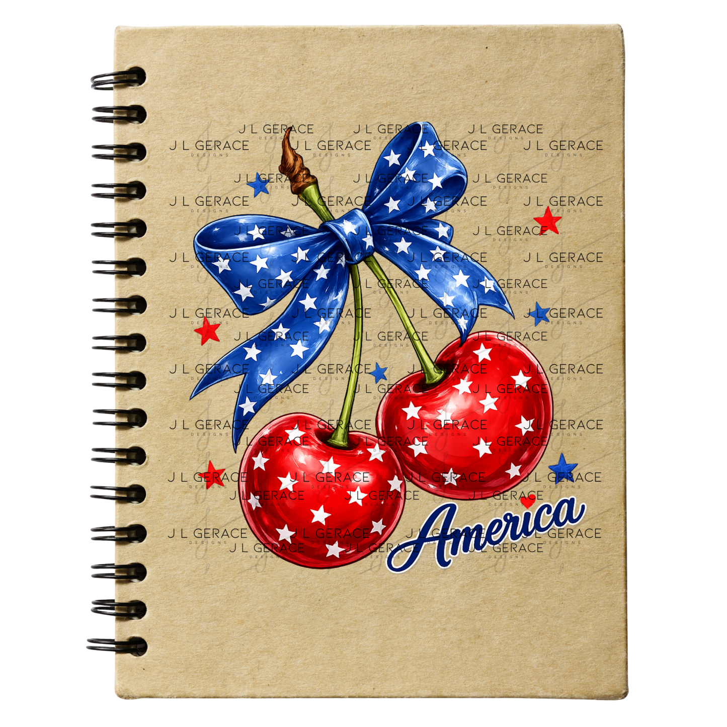 America Cherries Star Bow PNG