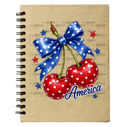 Polka Dot America Cherries PNG