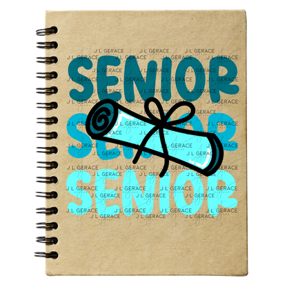 Senior PNG – Teal Diploma Graduation Lettering Design